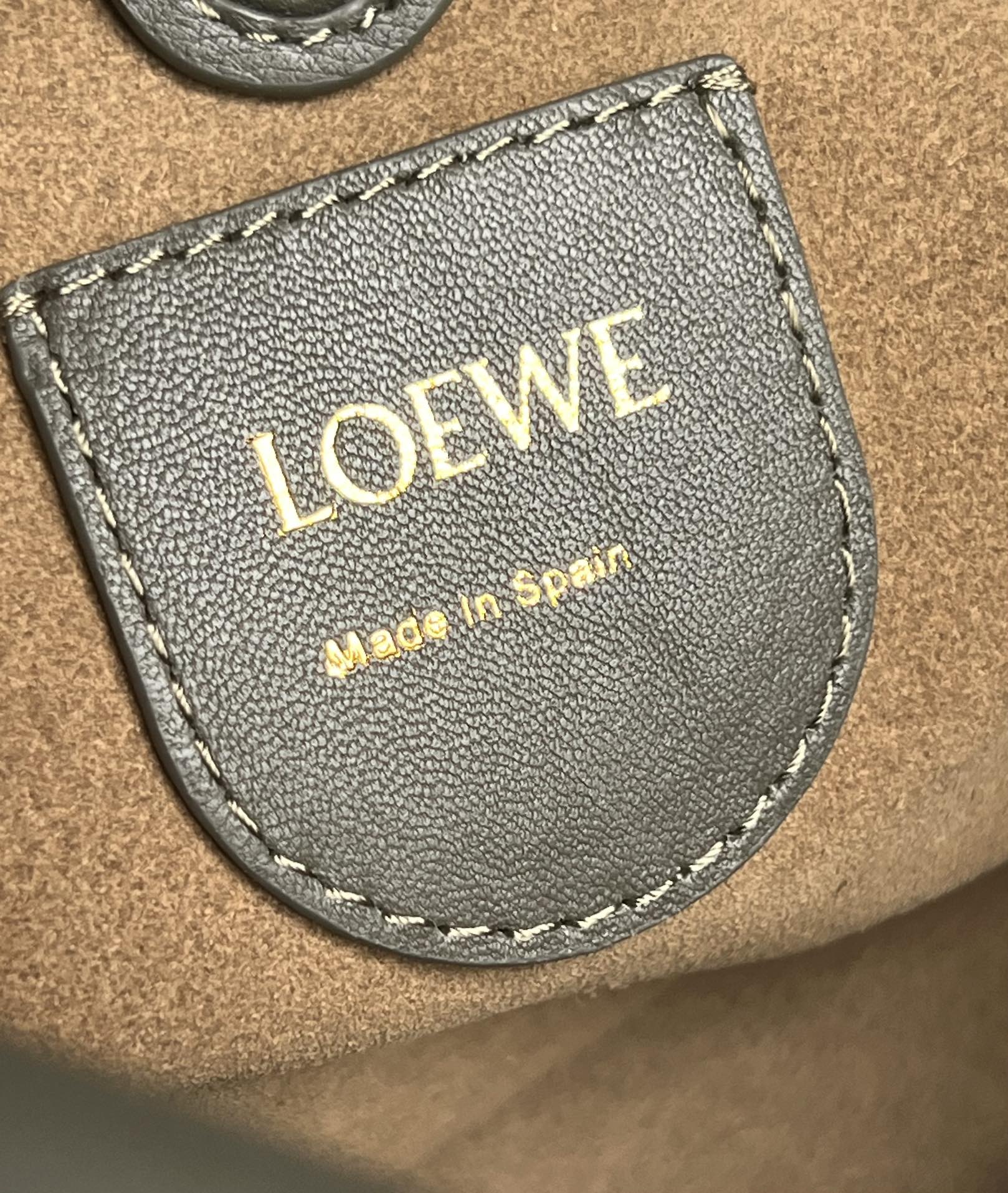 Loewe Mini Flamenco Purse bag in mellow nappa lambskin Dark Grey